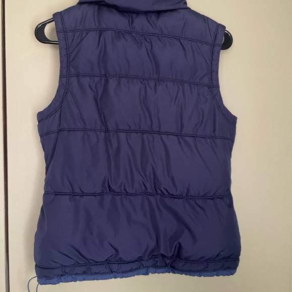 Y2K American Eagle Outfitters Dark Blue Puffer Vest Sz S - Picture 5 of 8